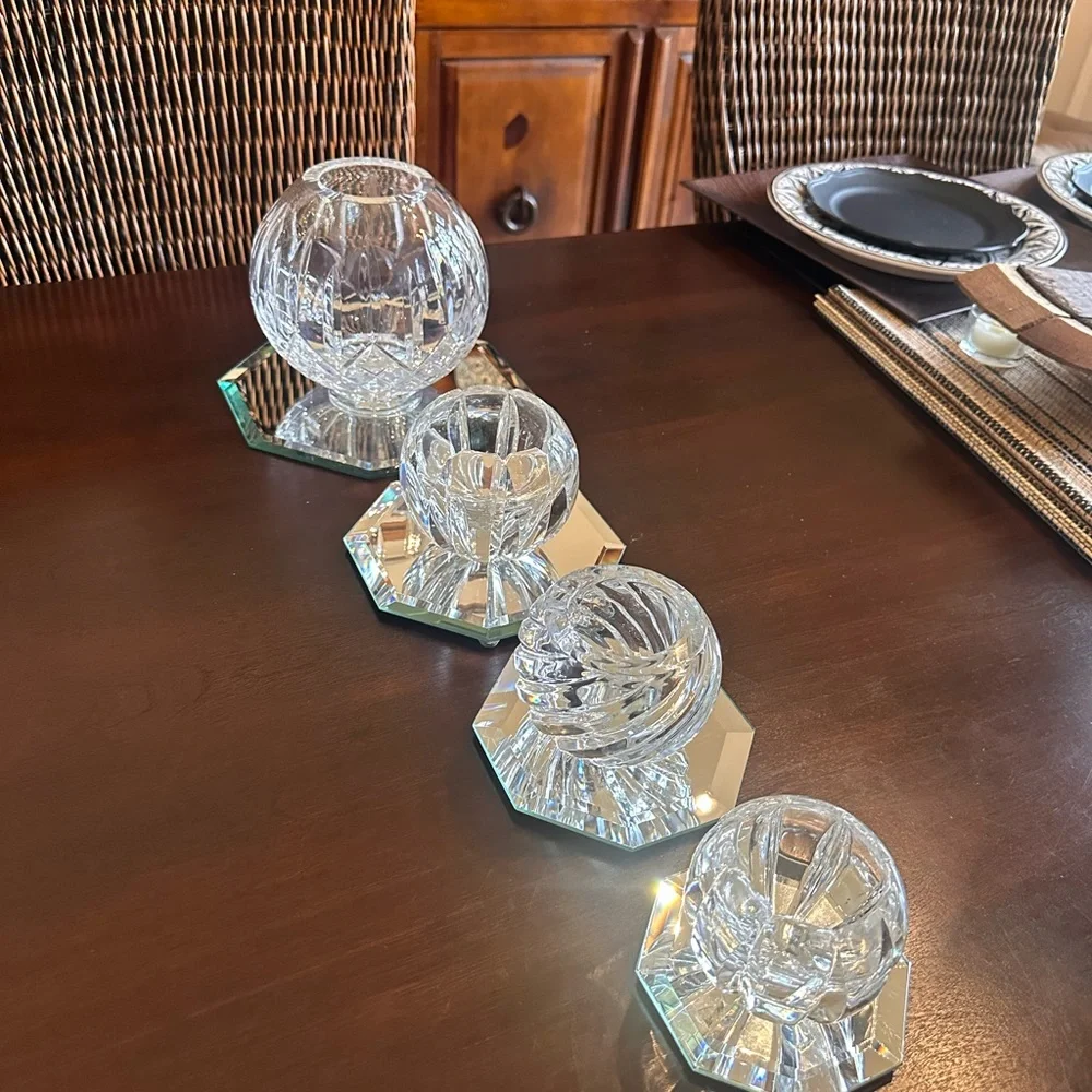 Octagonal Glass Mirror Trivet/DisplaySet